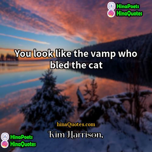 Kim Harrison Quotes | You look like the vamp who bled
